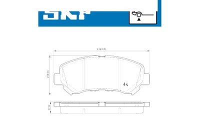 SKF ZAPATAS DE FRENADO NISSAN MAXIMA QASHQAI ROGUE X-TRAIL  