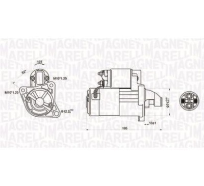 Стартер magneti marelli 063721096010 фото №1
