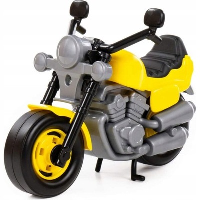 Motocykl motor zabawka dla dzieci plastikowa Moto Track żółty Polesie