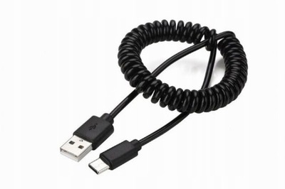 GEMBIRD kabel USB-C krótki 60cm SPIRALNY