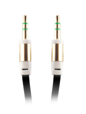 Kabel Audio Stereo Mini Jack 3,5 mm czarny 1m