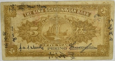18.hc.Chiny, Peking, 5 Yuanów 1922 b.rzadki