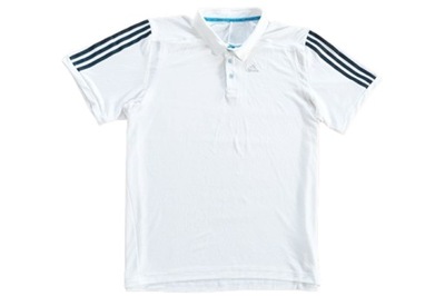 adidas CLIMACOOL KOSZULKA POLO SPORT BIAŁA LOGO XL