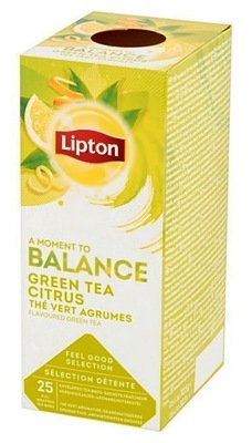 Herbata ZIELONA CYTRUSOWA Lipton 25 kopert