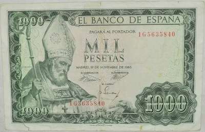 6.fu.Hiszpania, 1 000 Peset 1965, P.151, St.3-