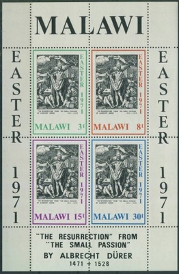 Malawi blok 23 ** Religia Easter malarstwo obraz Durer -The Resurrection