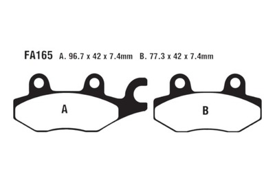 КОЛОДКИ ГАЛЬМІВНІ EBC FA 165 HH CFMOTO ZFORCE 800