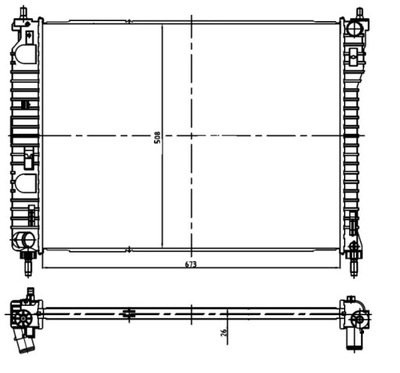 NRF 550013 CHLODNICA, SISTEMA DE REFRIGERACIÓN DEL MOTOR  