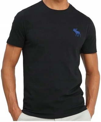 Abercrombie Fitch Czarna Koszulka Duże Logo _ S