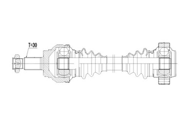 SEMI-EJE DE ACCIONAMIENTO BMW 123D 07- 3 E90 /PRAWA,TYL/  