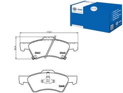 HELLA PAGID ZAPATAS DE FRENADO K05019804AA 5019803AA  