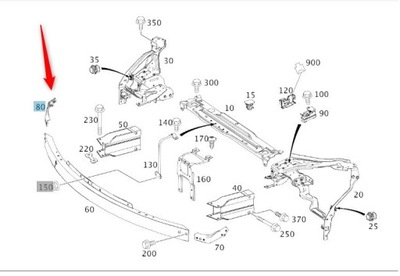 КРОНШТЕЙН БАЛКИ ПЕРЕД P MERCEDES C W204 A2046200285