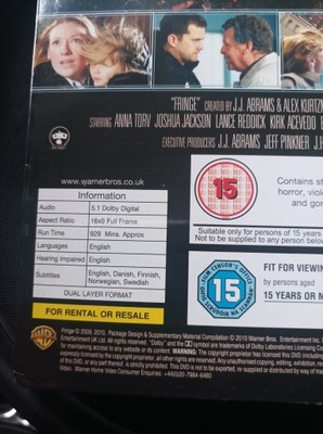 Fringe 3 dvd box set 3 płyty dvd FRINGE sezon 2
