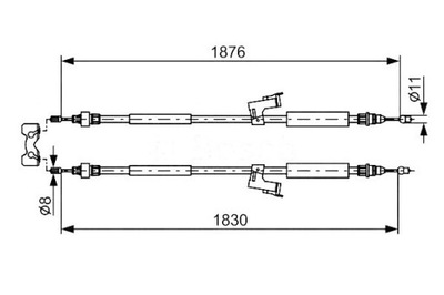 Bosch трос гальма ручного volvo задня s40 v50 04- фото №1