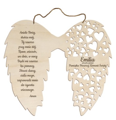 MODLITWA ANIELE BOŻY SKRZYDŁA ANIOŁA DEKORACJA