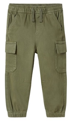 Spodnie bojówki cargo dziecięce elastyczne Zara khaki r.104 cm 3-4 lata