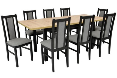 8 krzeseł i stół 90x160 rozkładany do 200 cm