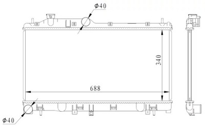 NRF 59116 CHLODNICA, SISTEMA DE REFRIGERACIÓN DEL MOTOR  