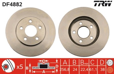 DISCO DE FRENADO TRW DF4882  