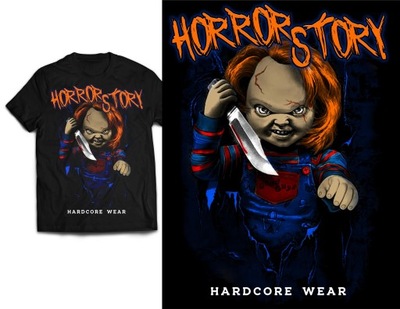 XXL Koszulka laleczka chucky lalka czaki horror