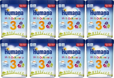 HUMANA 3 MLEKO NASTĘPNE PO 12 MIESIĄCU 650G x8