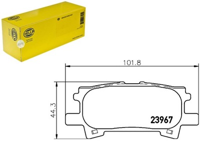 Hella гальмівні колодки гальмівні lexus rx 400h mhu3_. gsu3_ фото №1