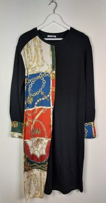 ZARA sukienka z łączonych tkanin dres R M