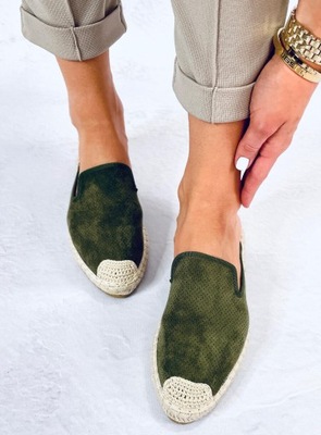 Klapki damskie espadryle CARMEN GREEN 40