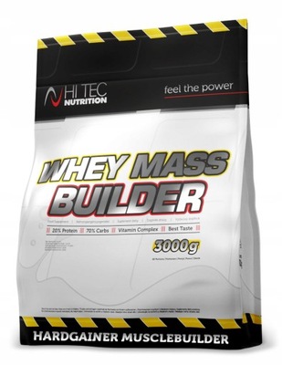 Hi TEC Whey Mass Builder- 3000g GAINER MASA XXL