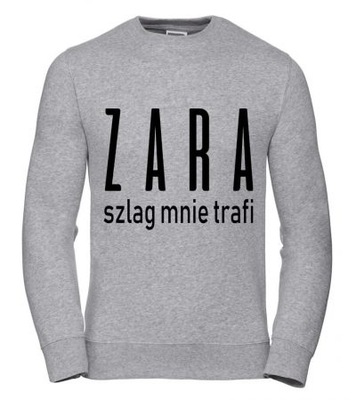 Bluza Damska ZARA szlag mnie trafi XS Szary