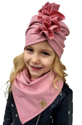 Zestaw Czapka , Turban + Chusta Kolory 52-55cm