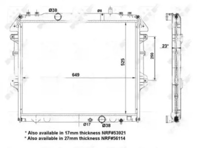 Радиатор воды 53921a nrf фото №1