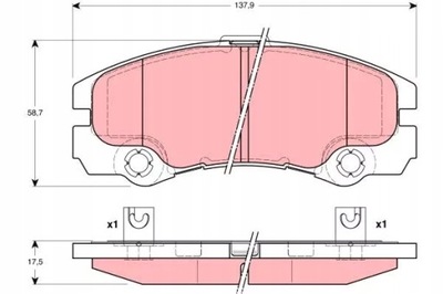 KLOCEK DE FRENADO KPL. PARTE DELANTERA OPEL FRONTERA B 2.2/2.  