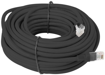 Kabel 20m Lanberg sieciowy patchcord RJ45 kat.5/5e UTP osłonka czarny