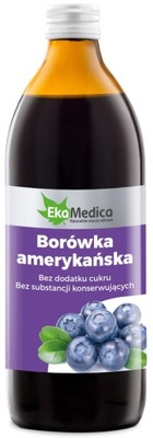 Ekamedica Borówka Amerykańska 0,5L Sok 100%