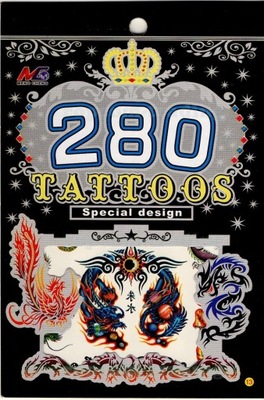 Zestaw Tatuaży Tatuaże Tymczasowe Zmywalne Tattoo