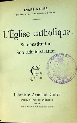 L Eglise catholique 1906 r.