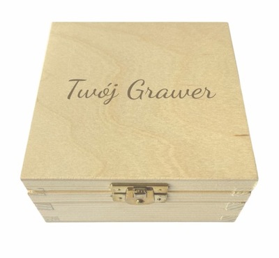 Pudełko drewniane Z GRAWEREM Twoje LOGO Twój GRAWER 12x12 cm