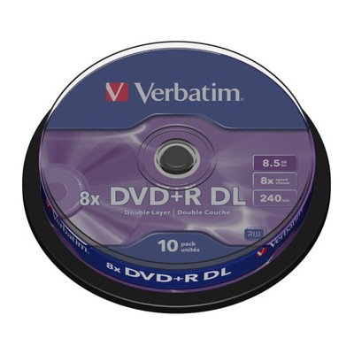 VERBATIM DVD+R DL 8,5 GB 8X Double layer (10 szt.)