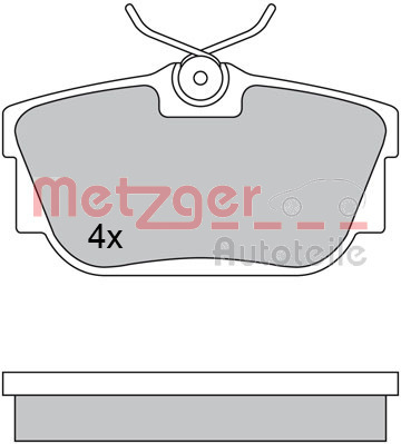 METZGER 1170332 КОМПЛЕКТ КОЛОДОК ТОРМОЗНЫХ, ТОРМОЗА TARCZOWE