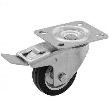 Zestaw kołowy skrętny z hamulcem 80 mm