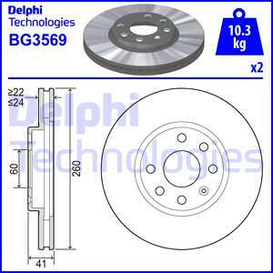 DISCO DE FRENADO BG3569  