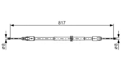 Bosch трос гальма ручного mercedes задня w164 x16 фото №1