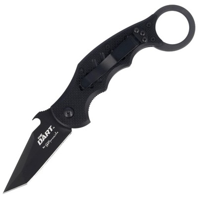 Nóż składany FOX The Dart Karambit Black G10, Black Idroglider N690