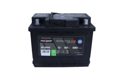 BATERÍA 12V 60AH/680A L- 242X175X190 AGM  