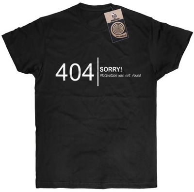 Koszulka dla informatyka ERROR 404 śmieszna dla programisty XXL