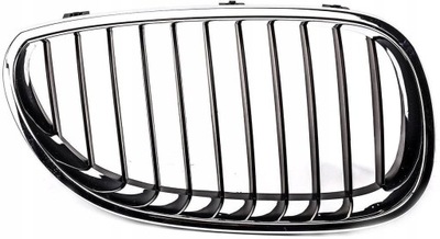Bmw 5 e60 решётка радиатора решётка радиатора решётка бампера правая хром фото №1