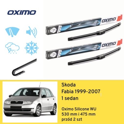 ESCOBILLAS PARTE DELANTERA PARA SKODA FABIA 1 BERLINA (1999-2007) OXIMO  