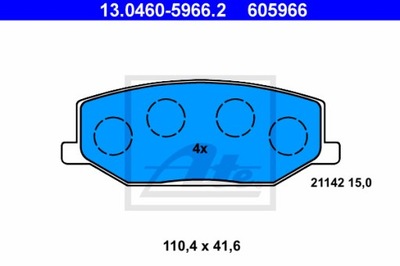 TRINKELĖS STABDŽIŲ - KOMPLEKTAS 13.0460-5966.2 