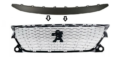 Peugeot 2008 ii 2019- решётка радиатора решётка радиатора + молдинг накладка верхний перед nowa фото №1